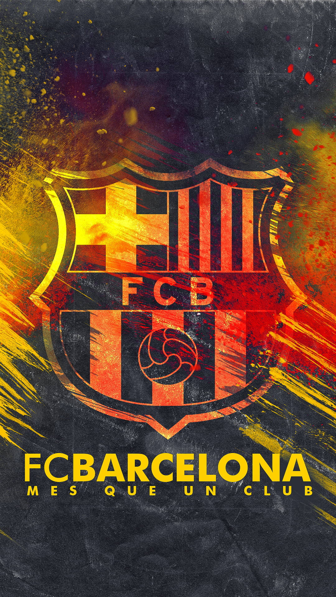 Barcelona Fc Logo Paint Splatters