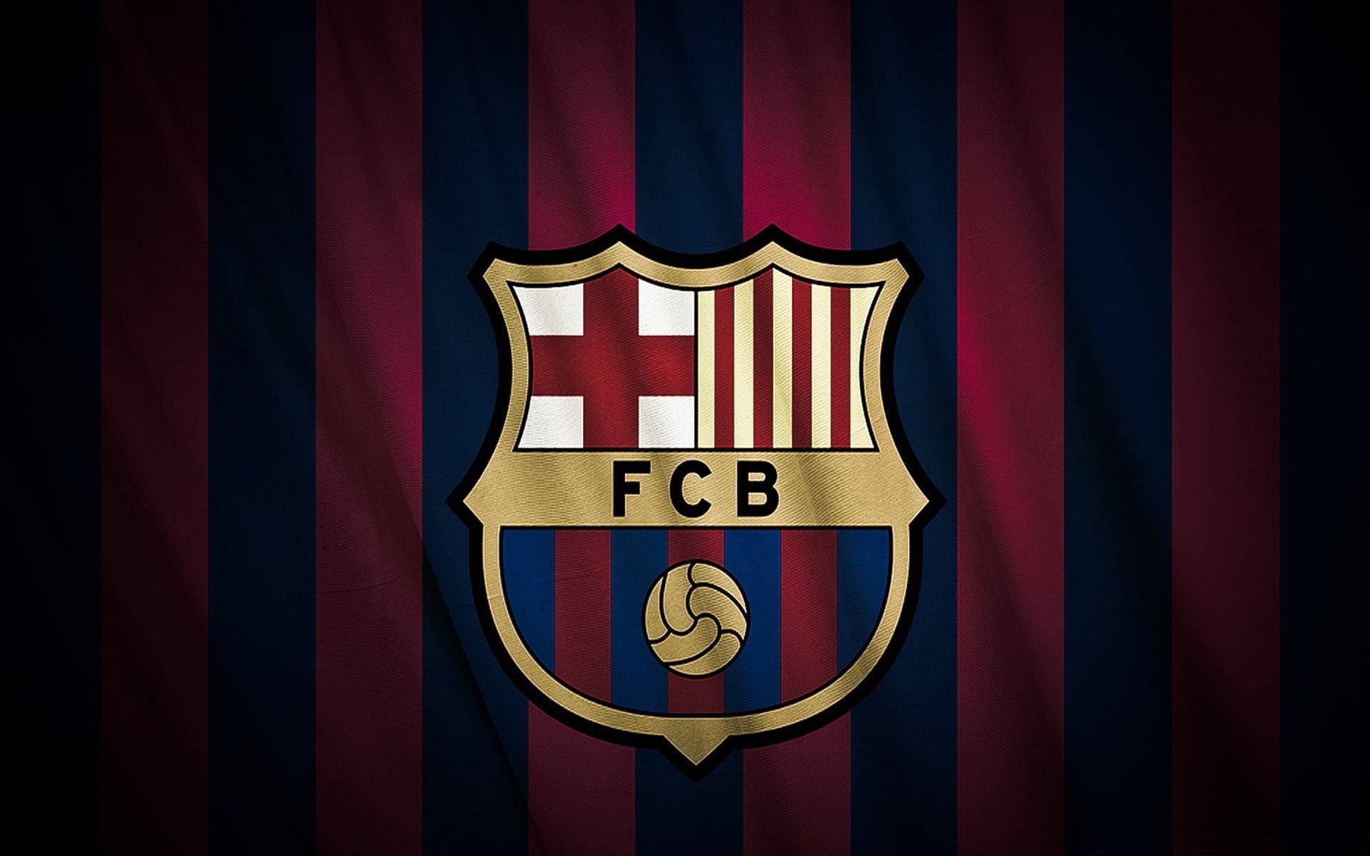 Barcelona Logo On Cloth Texture Background