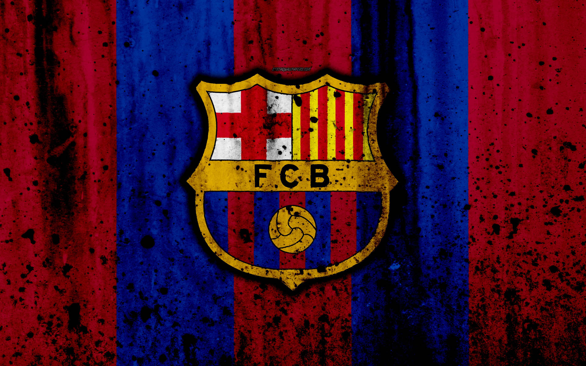 Barcelona Logo With Black Splatter