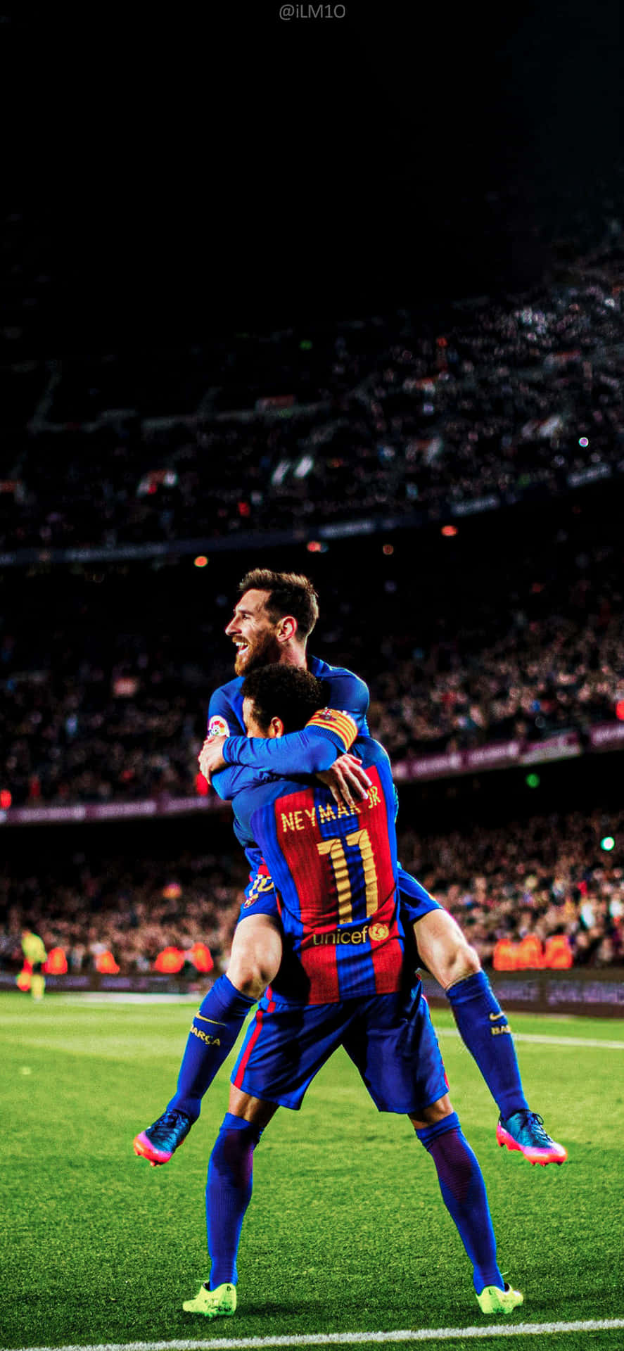 Barcelona's Deadly Duo - Messi And Neymar Background