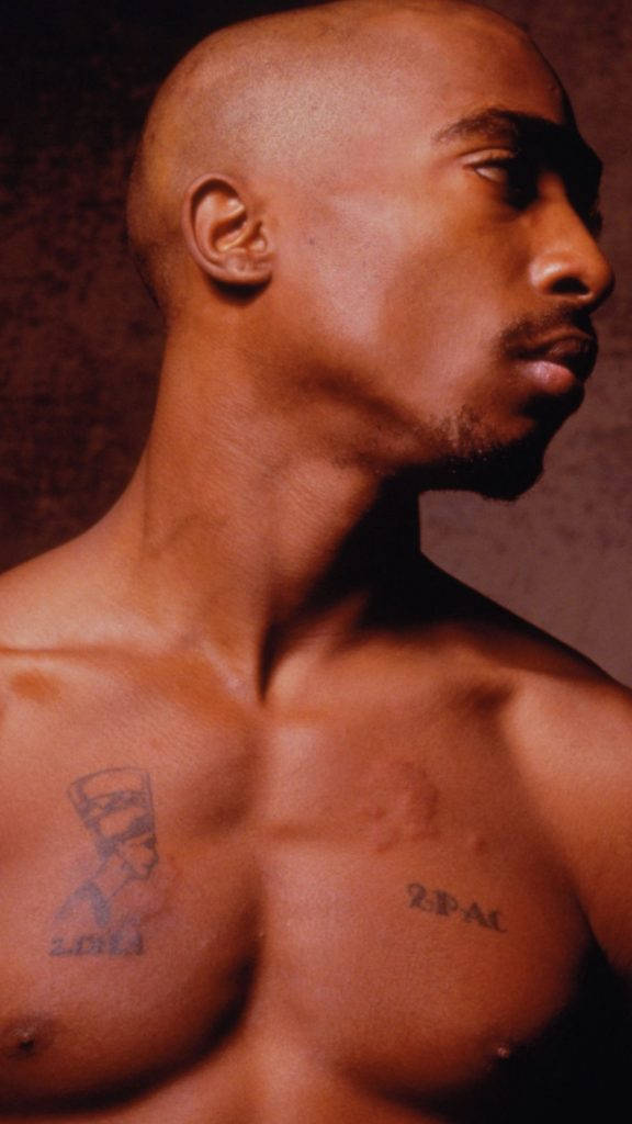Bare Chest 2pac Facing Right Background