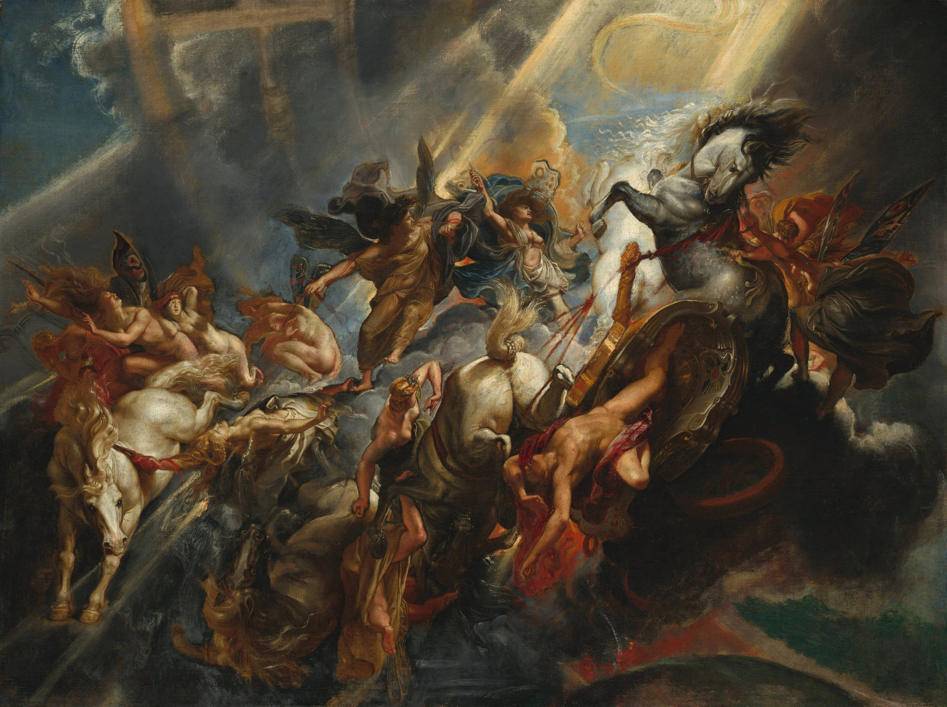 Baroque_ Battle_ Scene_ Painting Background