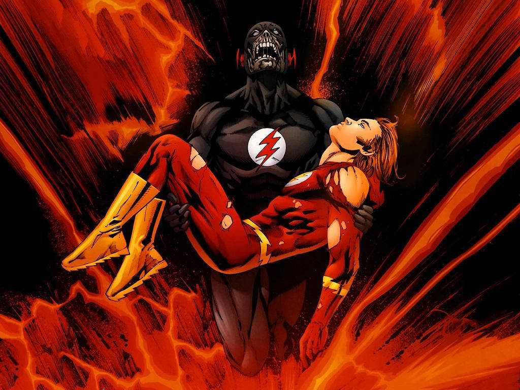 Barry Allen And The Black Flash Face Off Background