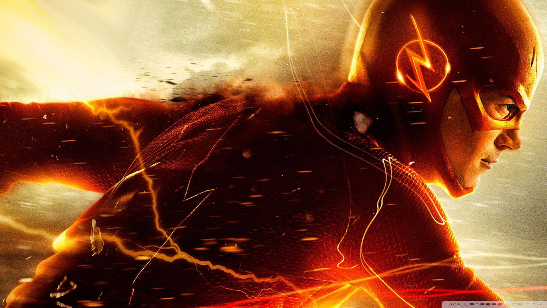 Barry Allen Saves The Day As The Flash Background