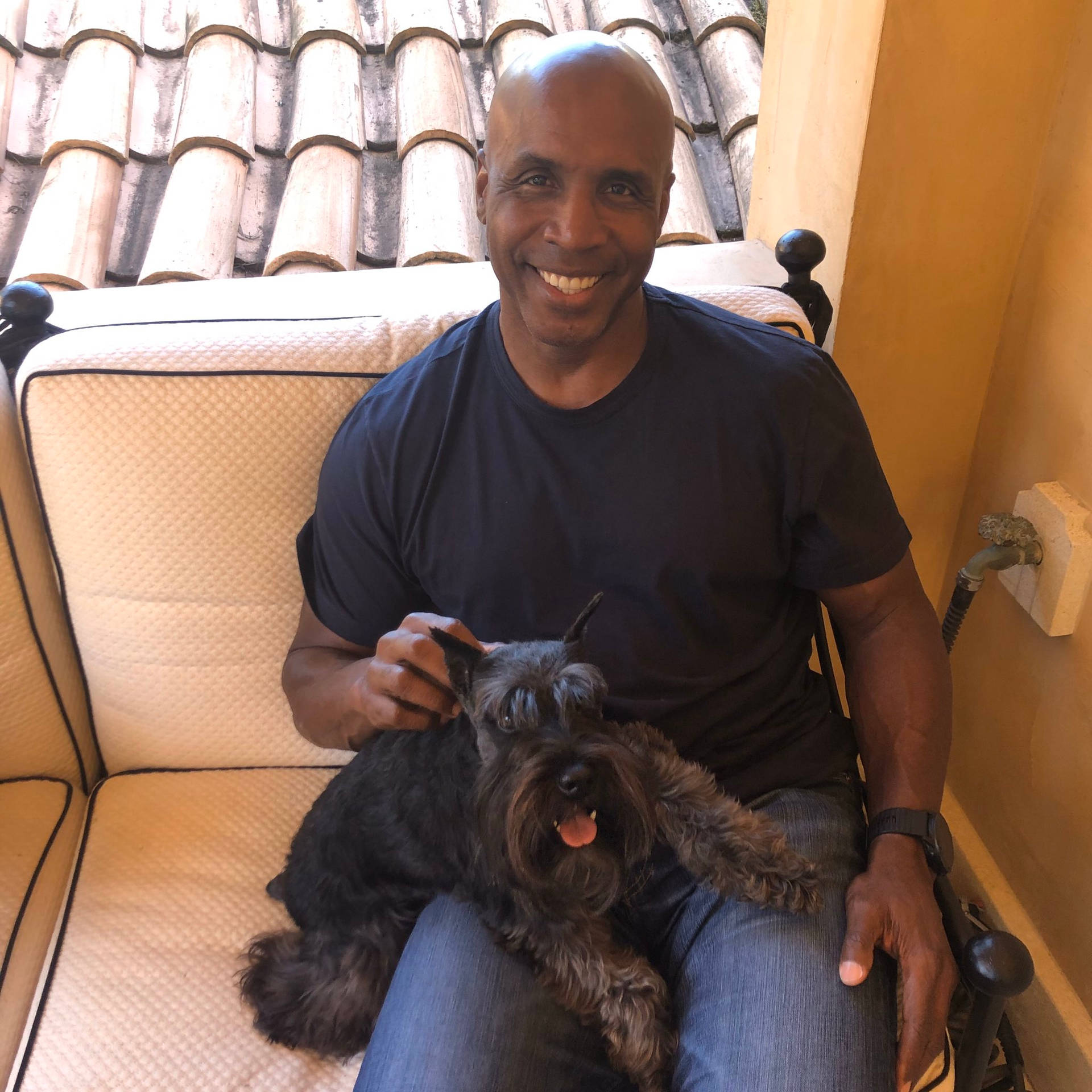 Barry Bonds And Cute Dog