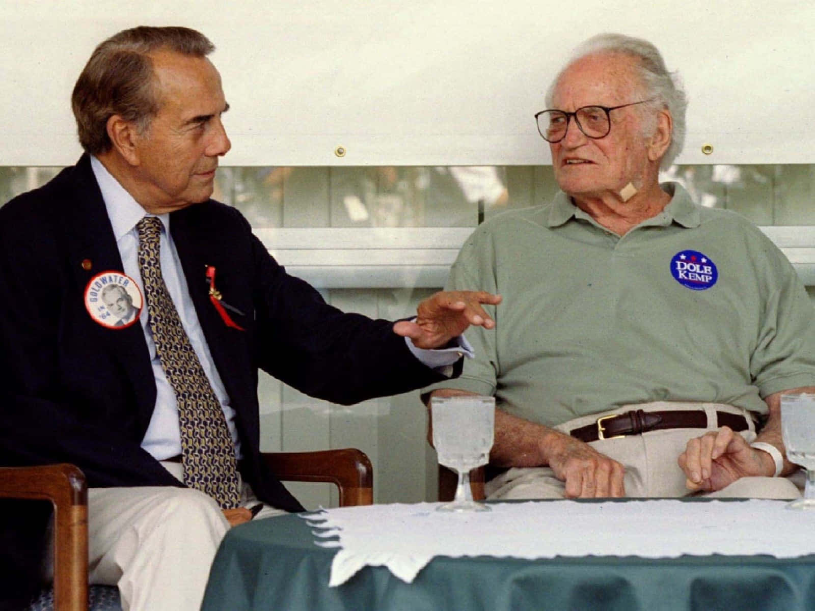 Barry Goldwater With Bob Dole Background
