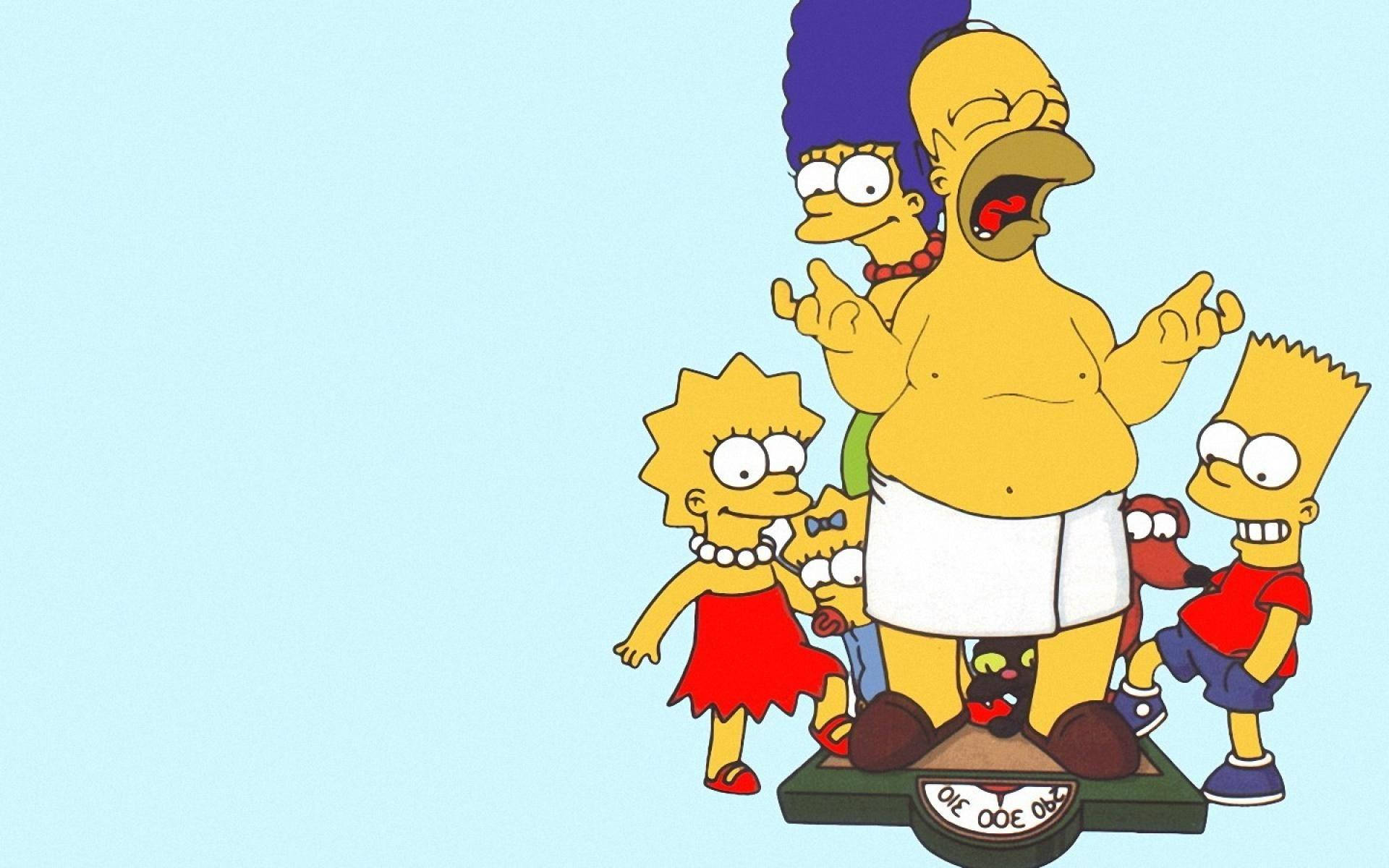 Bart And Lisa Simpson Pranking Homer Background
