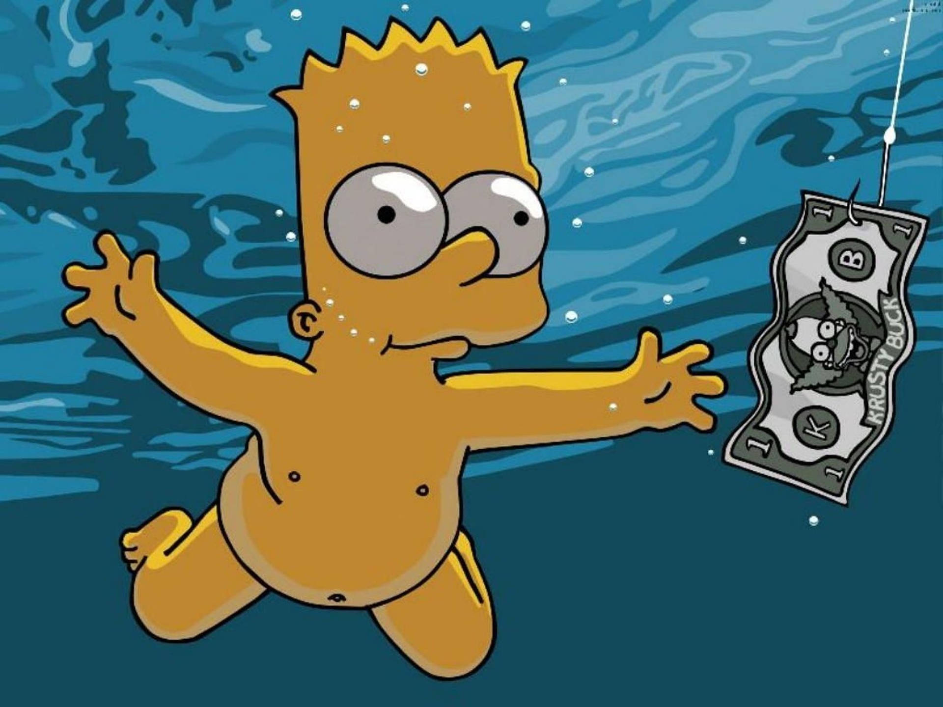 Bart From The Simpsons Swimming Background