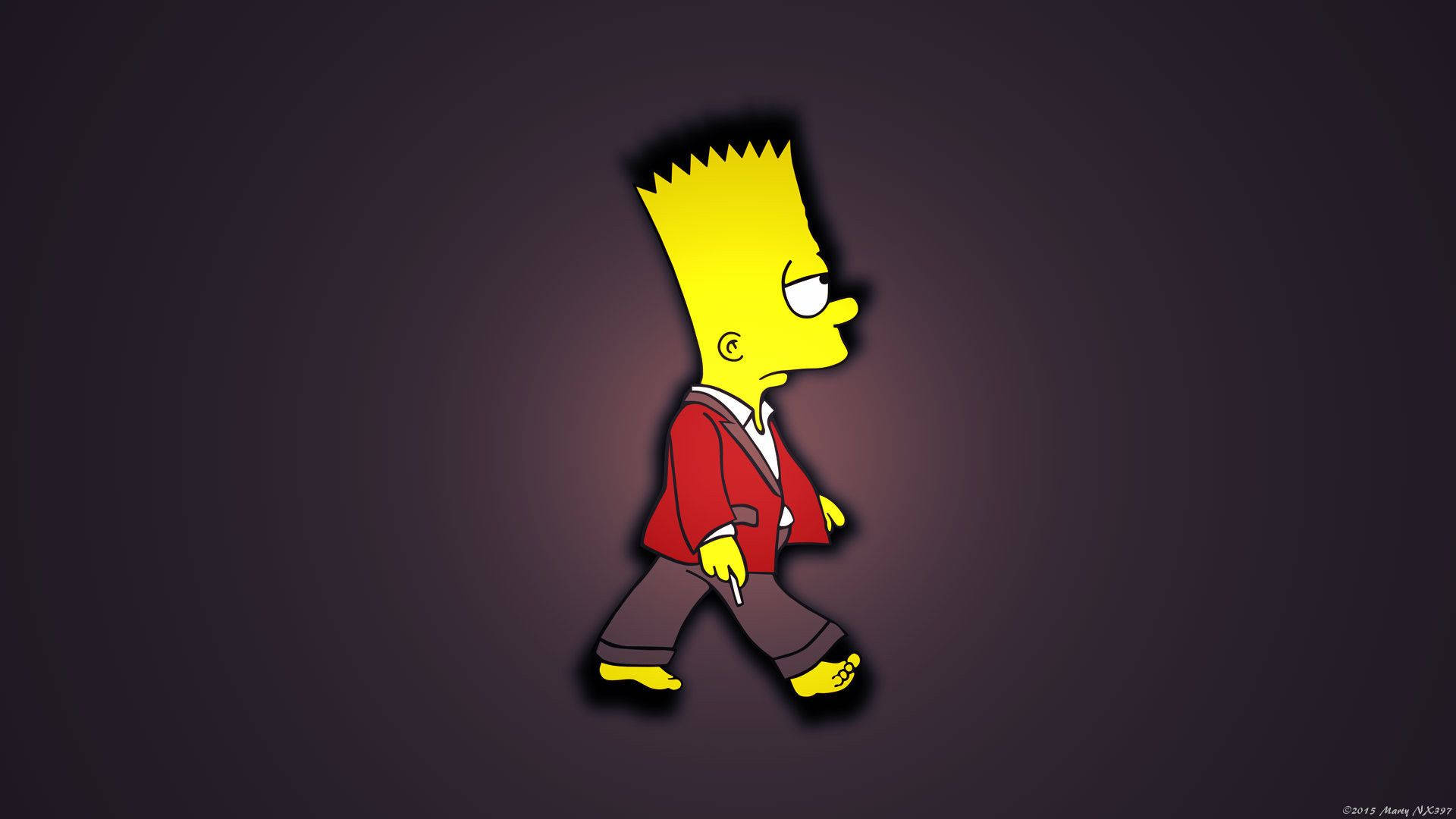 Bart From The Simpsons Walking Background