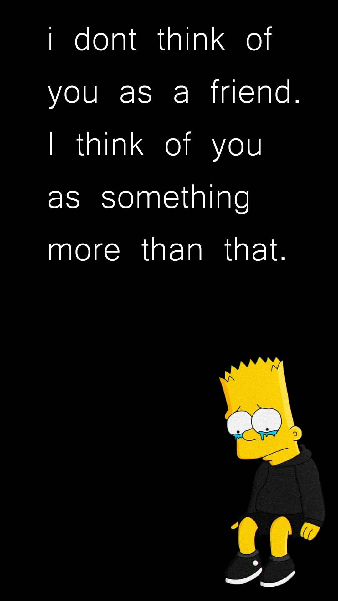 Bart Sad Crush Quote Background