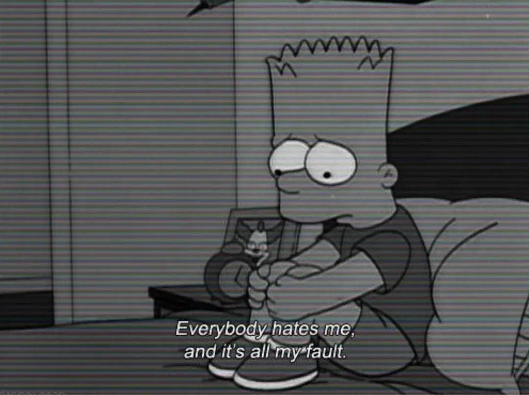 Bart Sad Everyone Hates Me Background