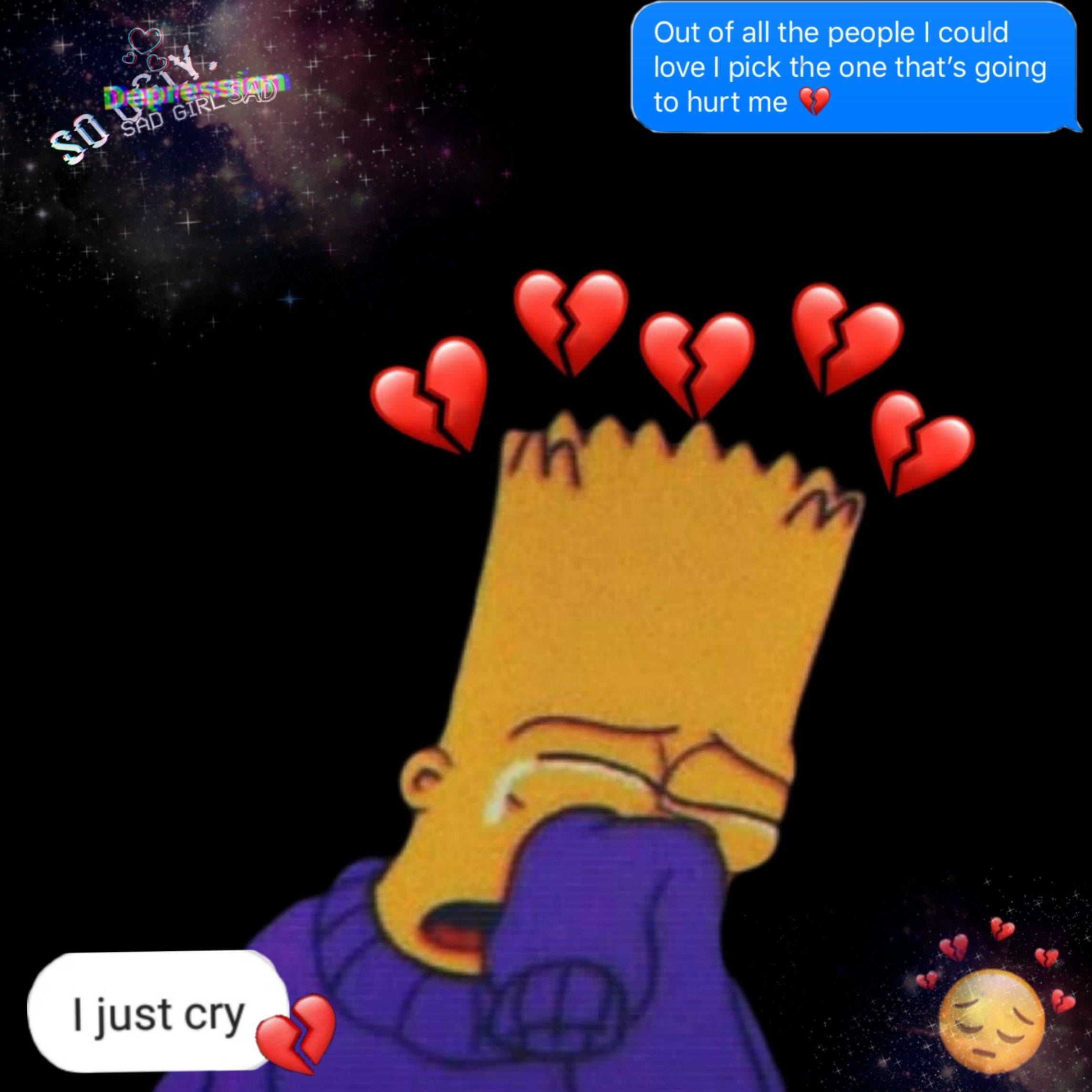 Bart Sad Texts Background