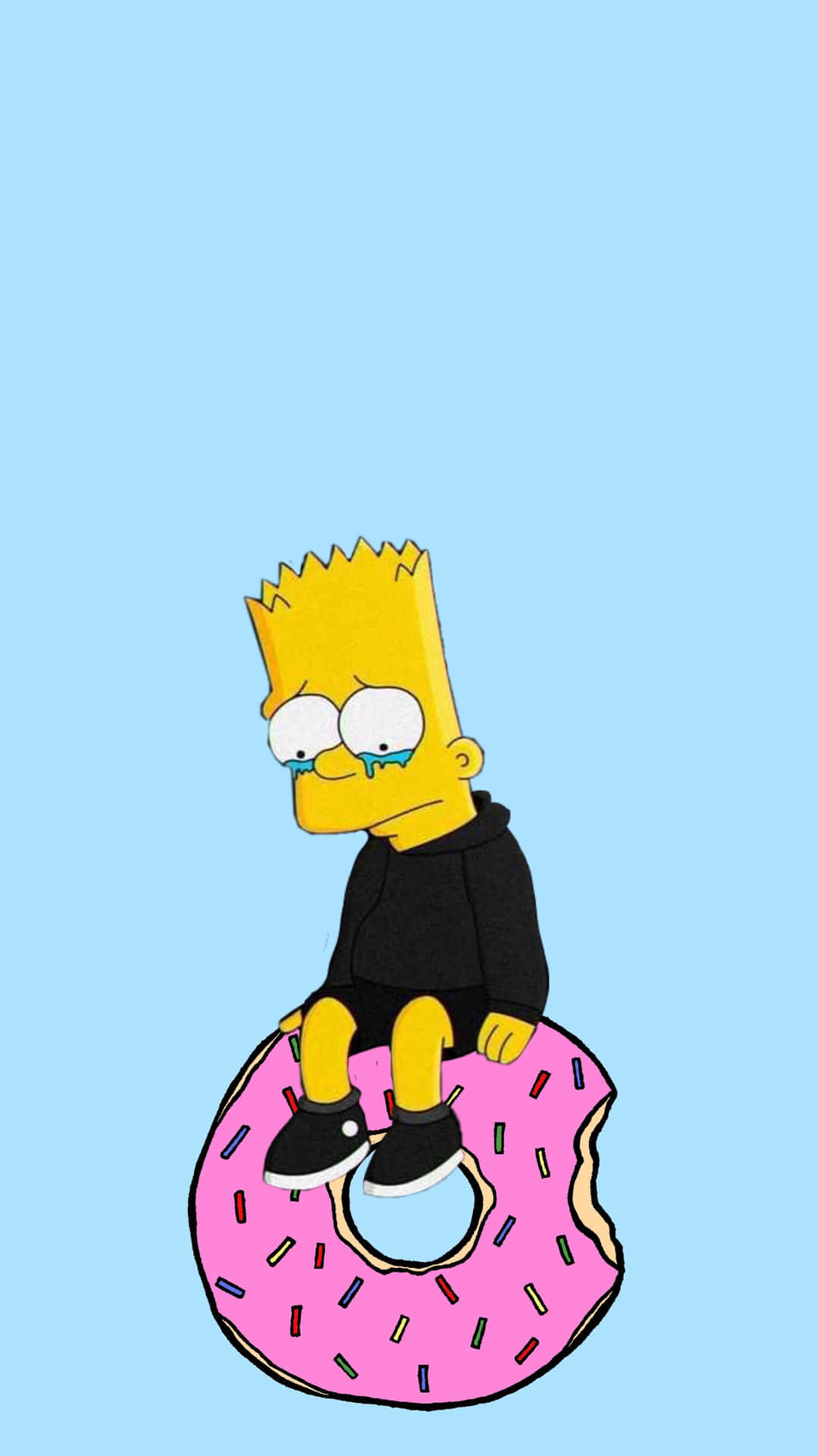 Bart Simpson Aesthetic And Donut Background