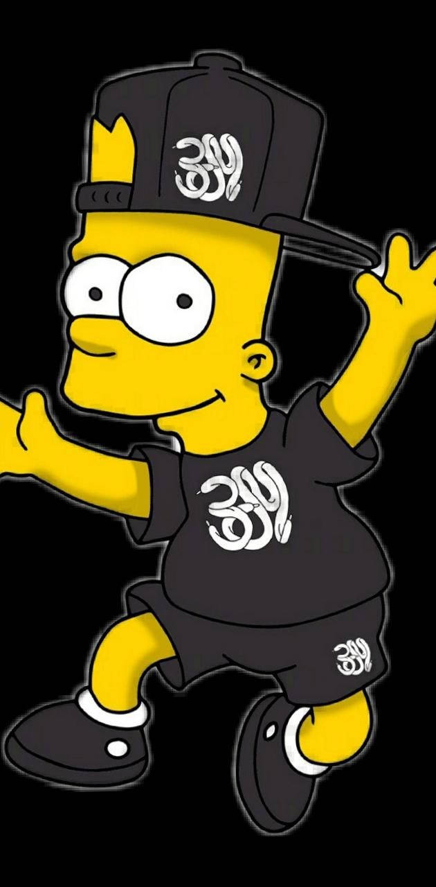 Bart Simpson Black Swag Background