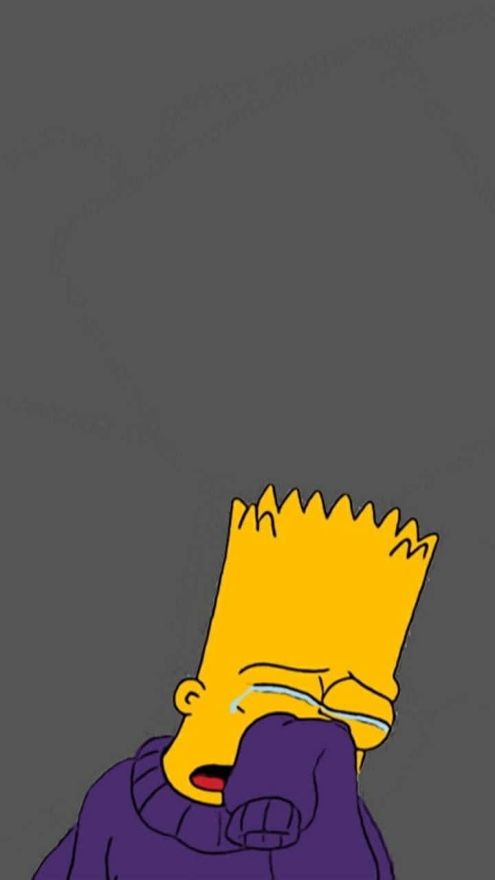 Bart Simpson Crying Art Background