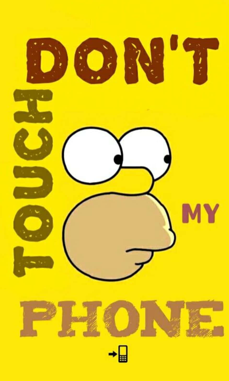 Bart Simpson Don't Touch Funny Lock Screen