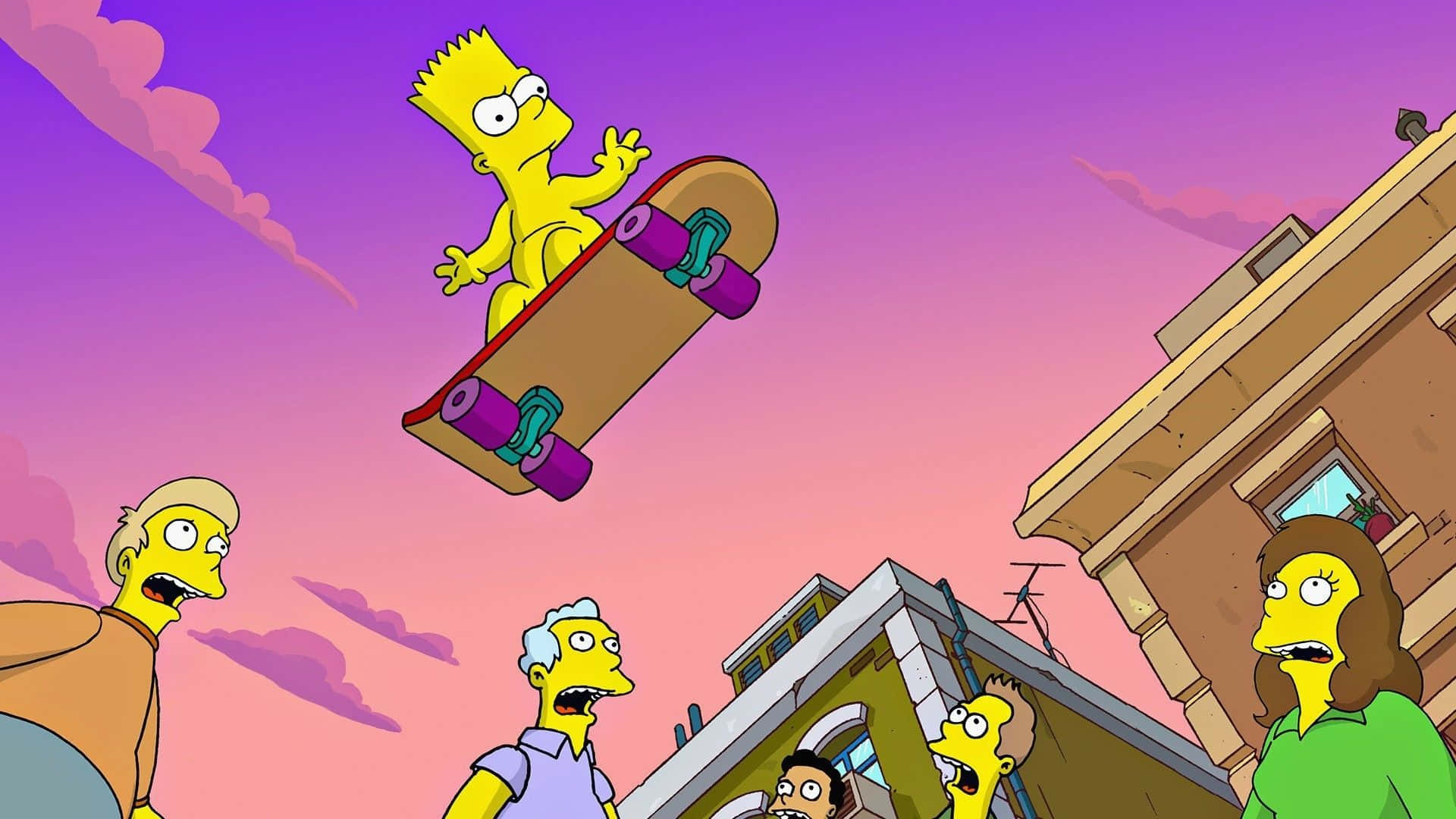 Bart Simpson Experiences The Colorful, Trippy Side Of Springfield Background