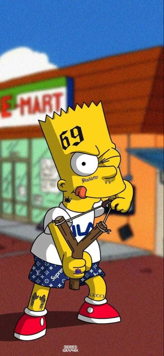 Bart Simpson Experiments With Cannabis Background