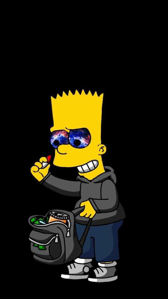 Bart Simpson Expressing His Dope Moves Background