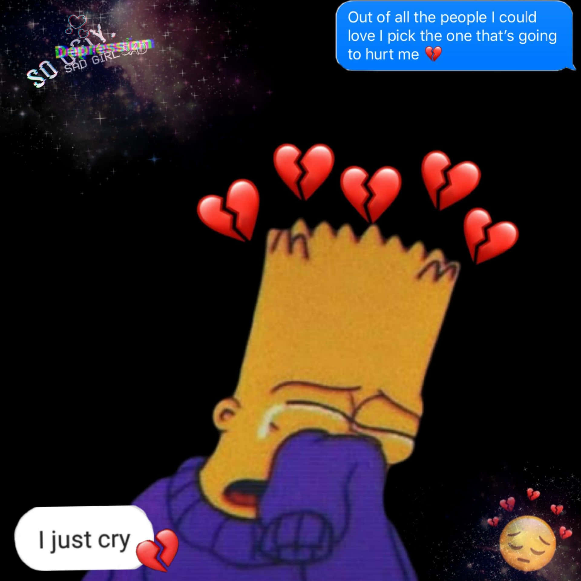 Bart Simpson Feeling Down