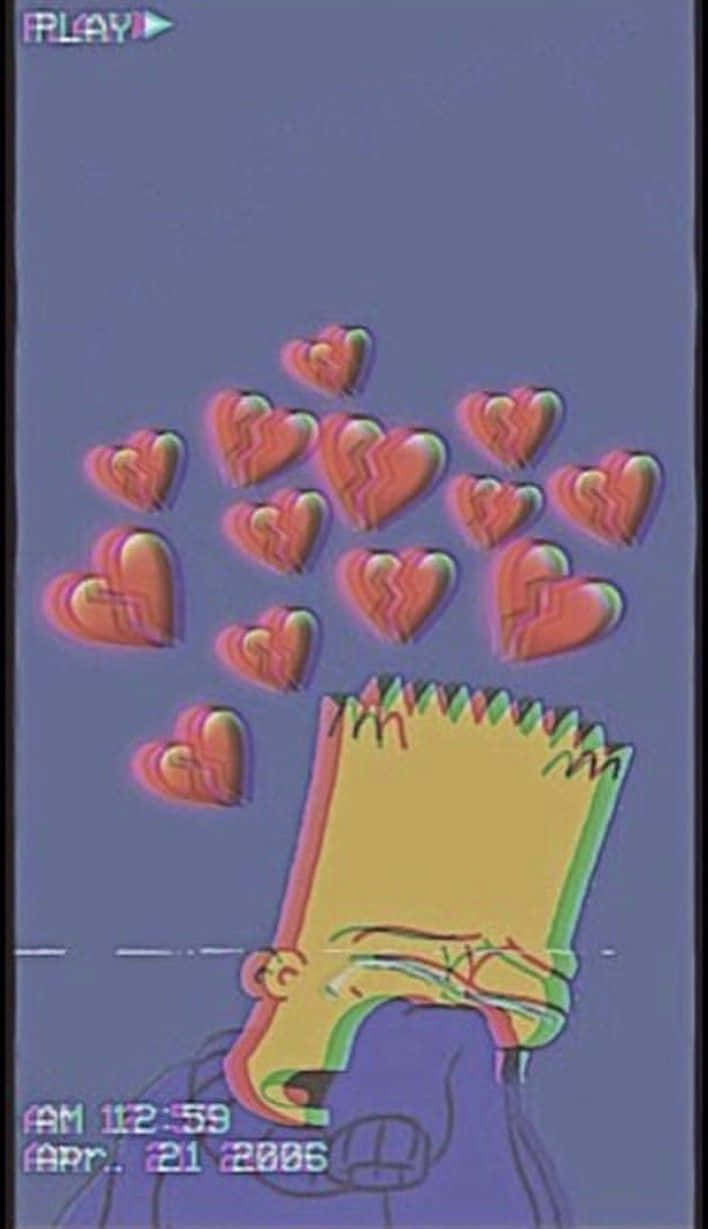 Bart Simpson In Tears Background