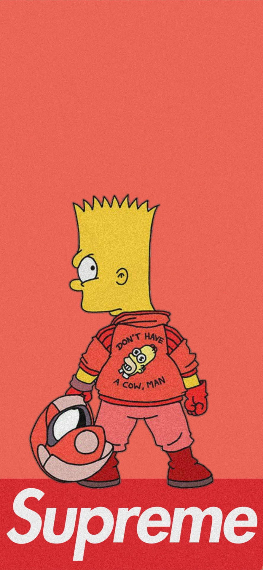 Bart Simpson Orange Supreme Background