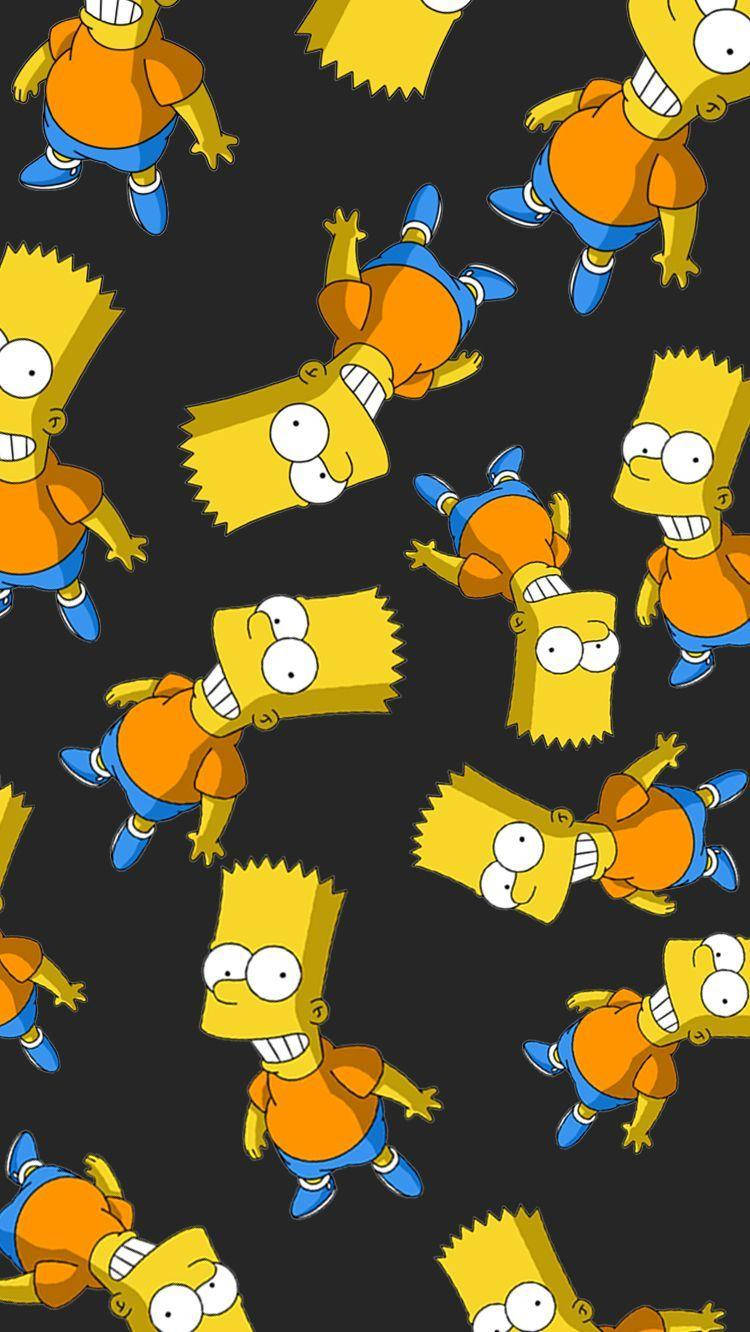 Bart Simpson Pattern Background Background