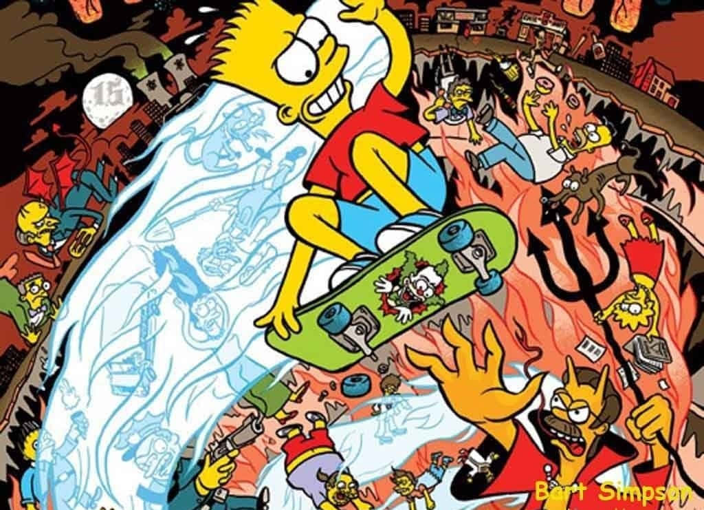 Bart Simpson's Colorful, Trippy Adventure Background