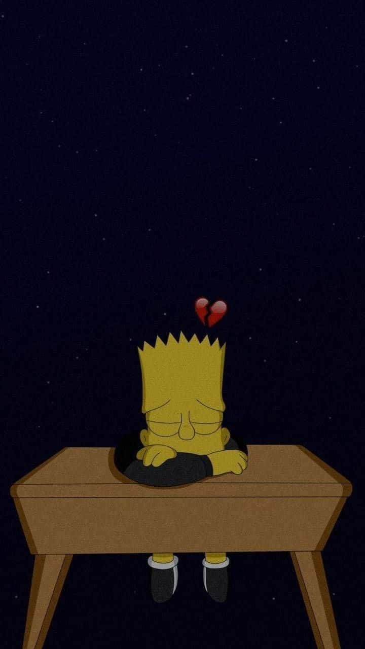 Bart Simpson Shedding A Few Tears Background