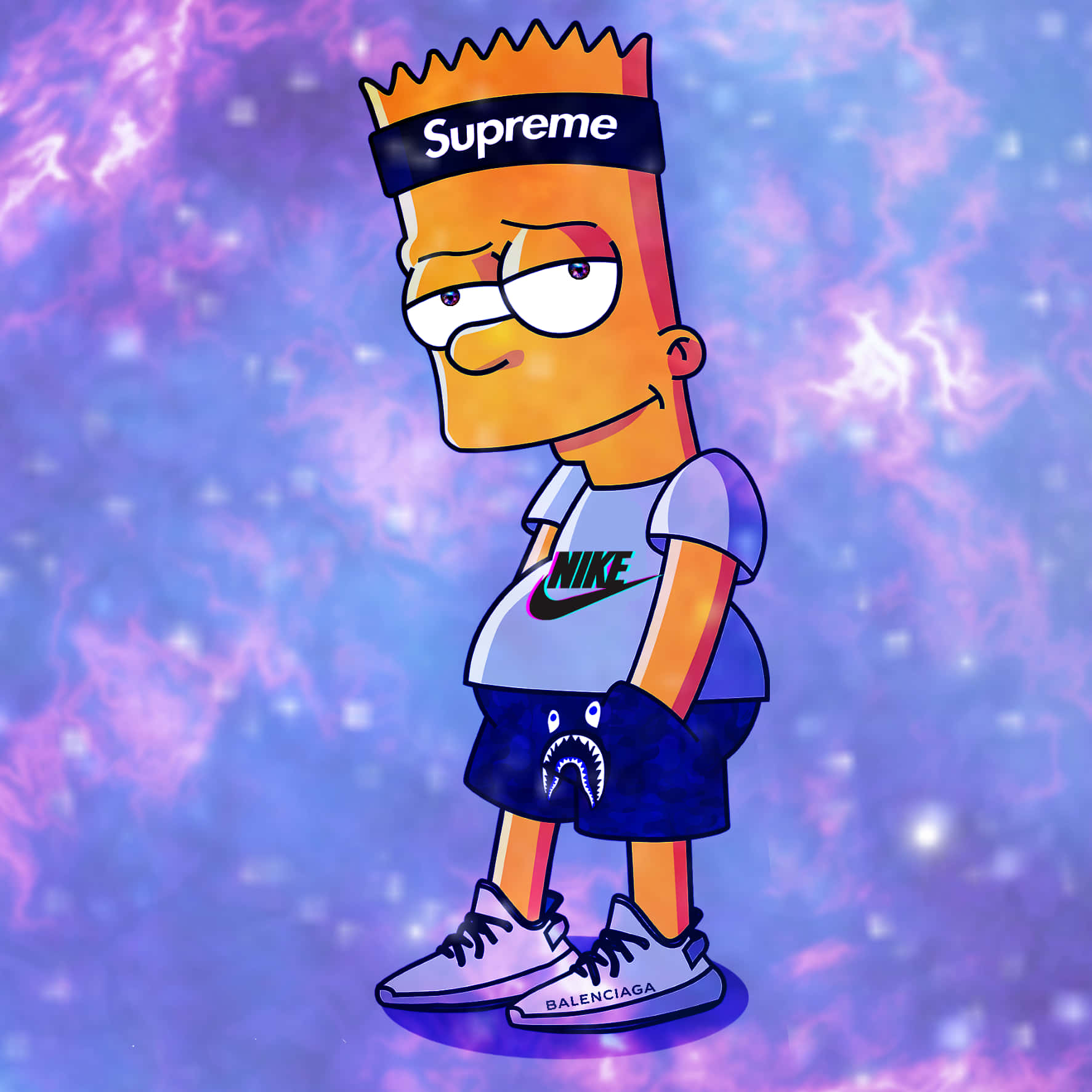 Bart Simpson Showing Off His Supreme Swag.