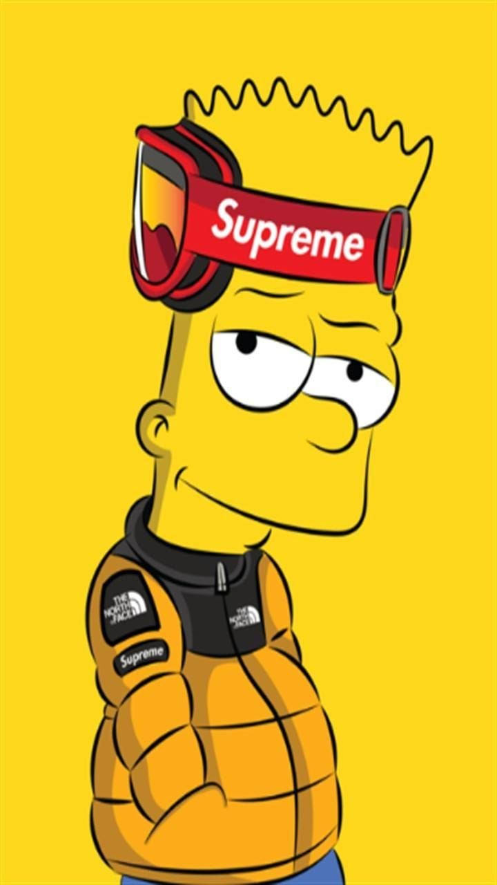 Bart Simpson Supreme Cartoon Phone Background