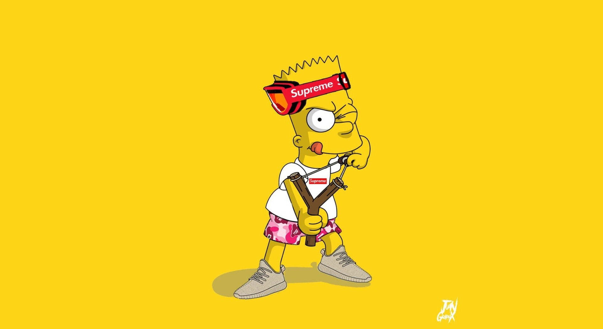 Bart Simpson Supreme Laptop Background