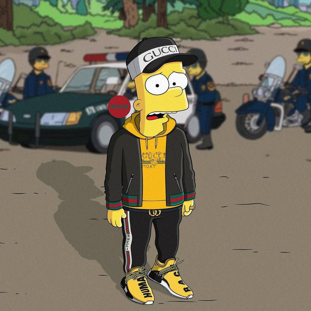 Bart Simpson Swag Gucci Background