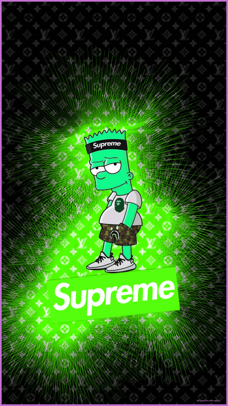 Bart Simpson Swag Iphone Screensaver Background