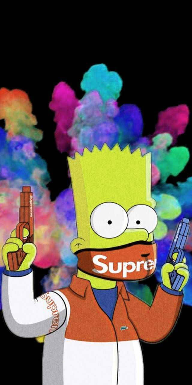 Bart Simpson Swag Supreme Mask Background