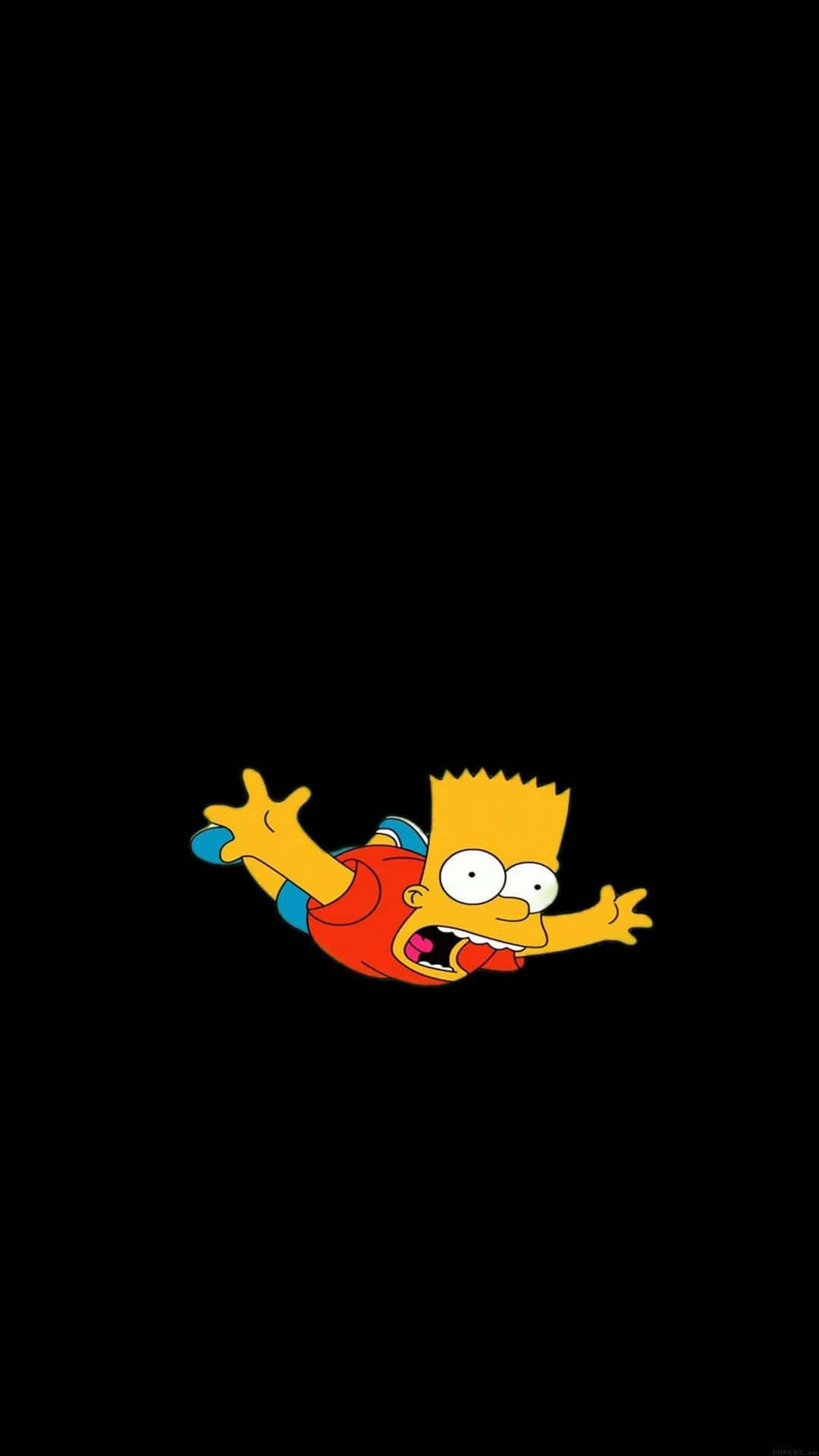 Bart Simpson Takes A Trip Down The Psychedelic Path Background