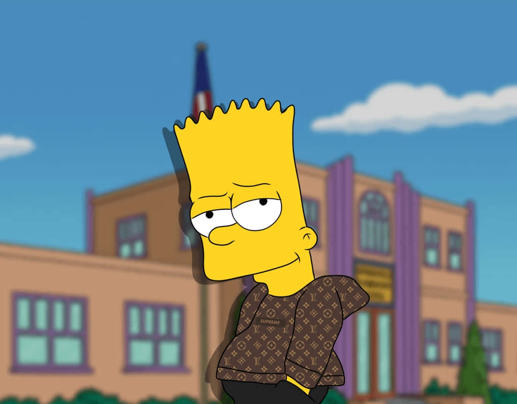 Bart Simpson, The Coolest Gangster On The Block Background