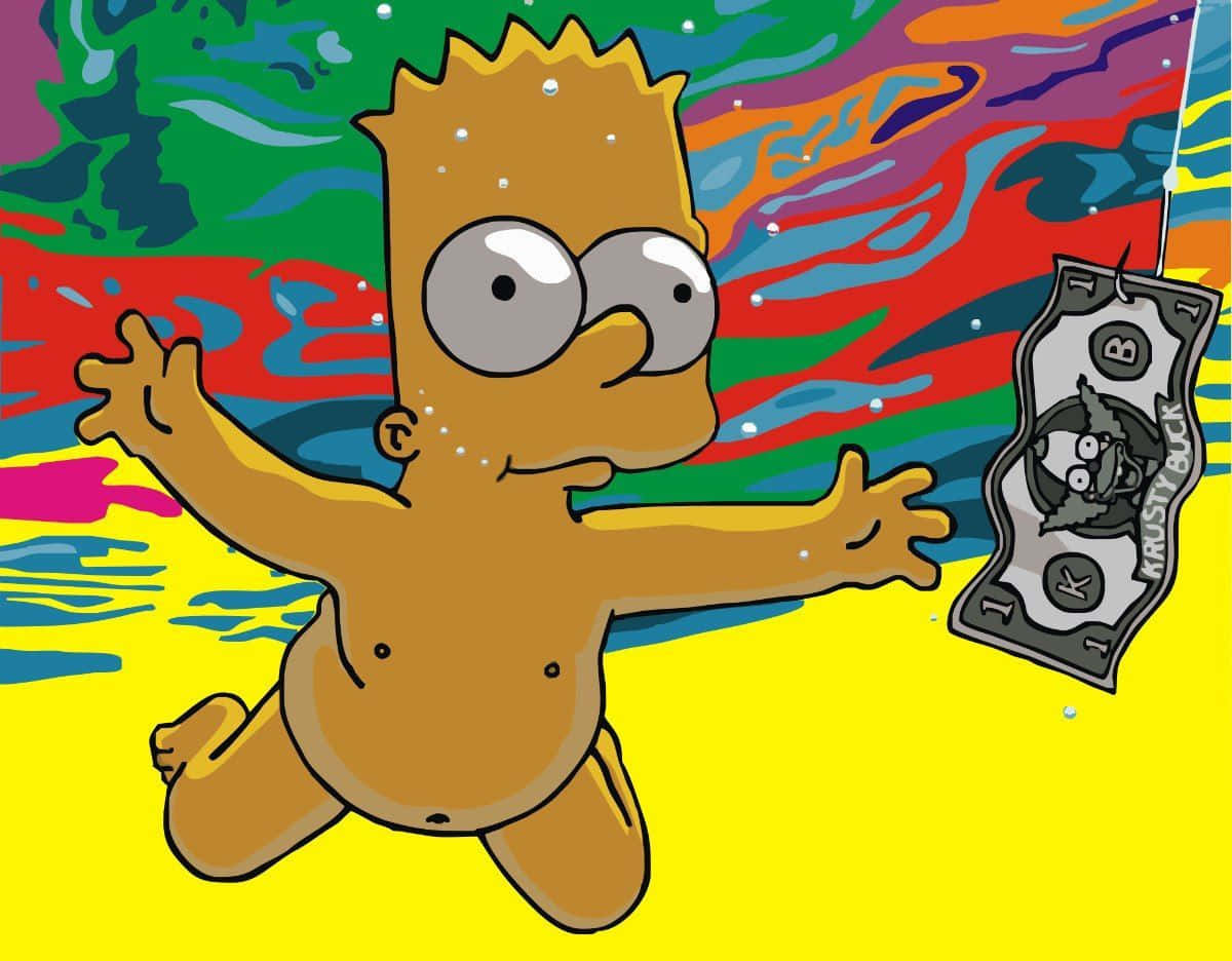 Bart Simpson Weed Money Chasing Background