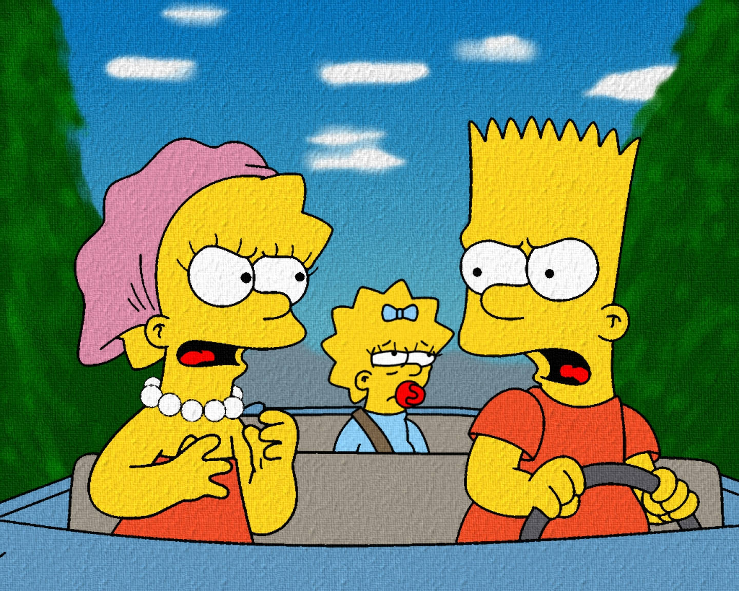 Bart Simpson With His Siblings Background