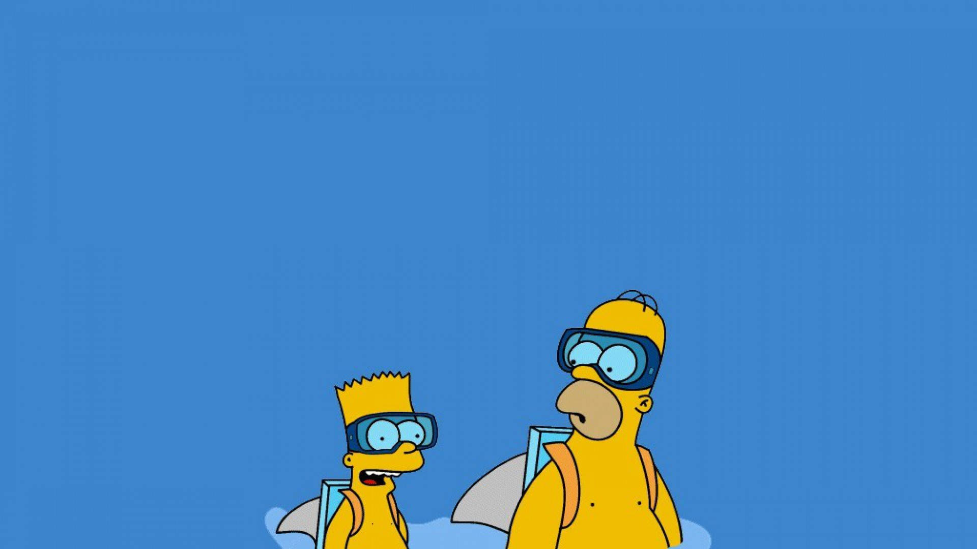 Bart Simpson With Homer Simpson Background