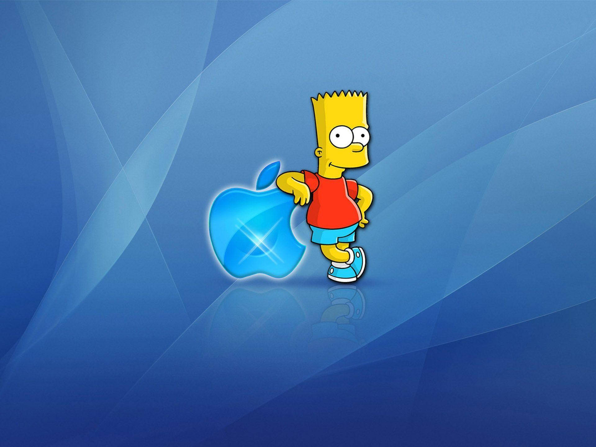 Bart Simpsons Apple Logo