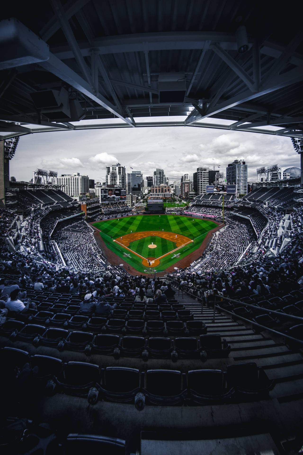 Baseball Covered Stadium Background