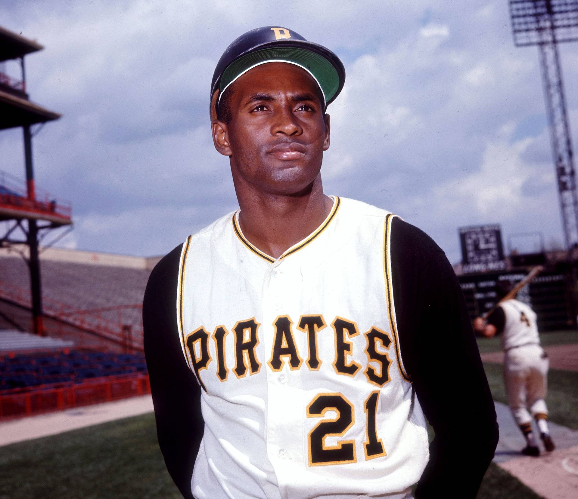Baseball Legend Roberto Clemente At Forbes Field
