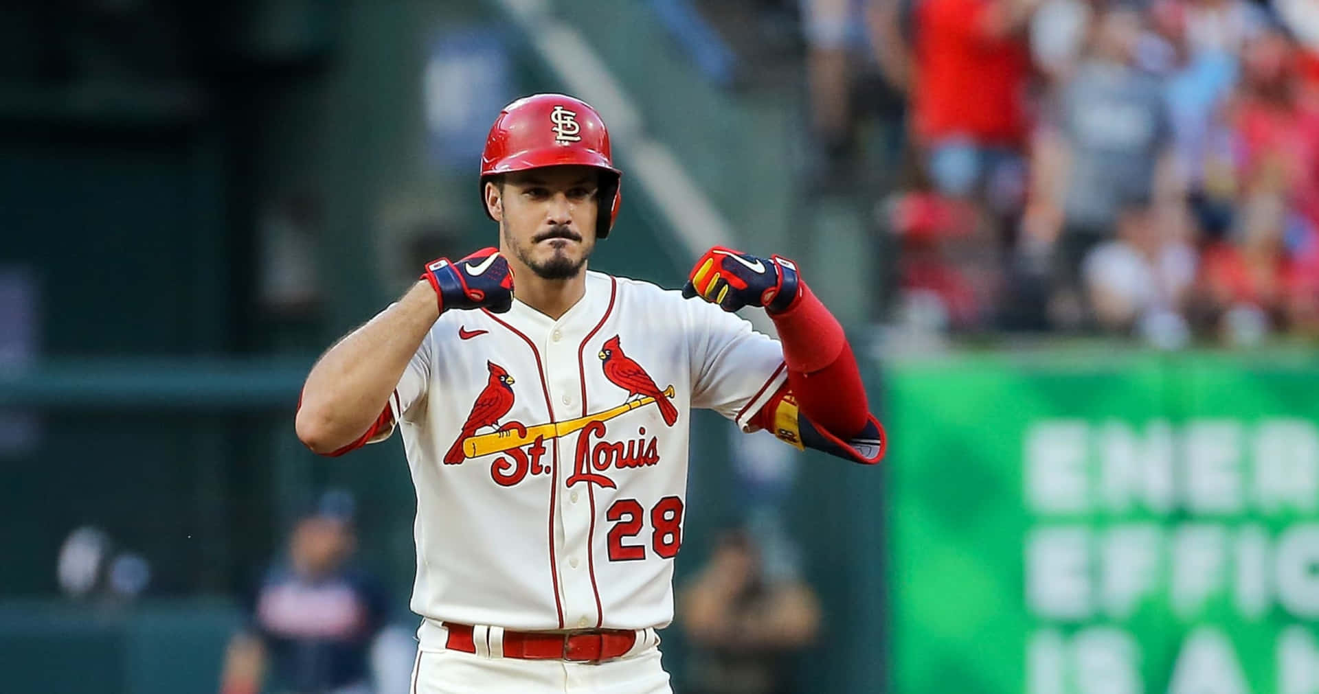 Baseball_ Player_ Adjusting_ Gloves_ St_ Louis_28 Background