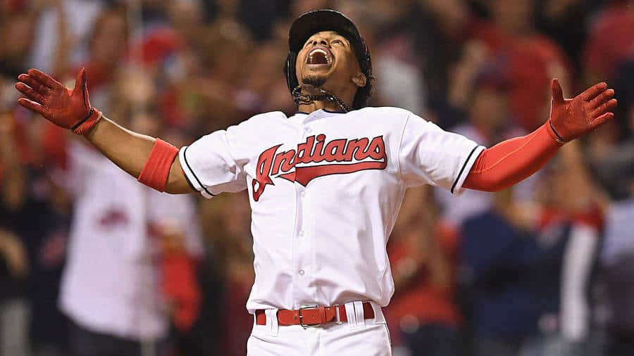 Baseball Player Celebration Moment Background