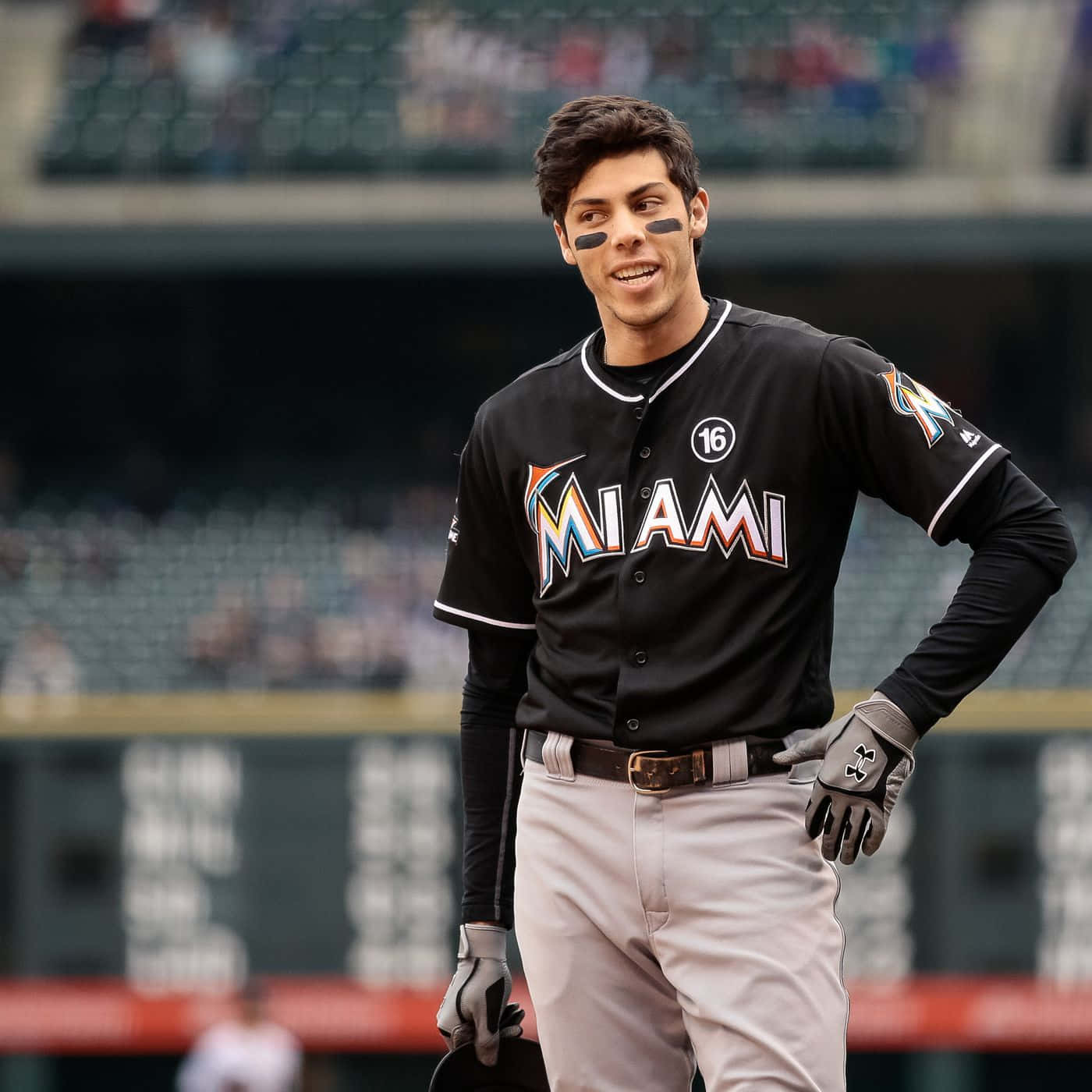Baseball Player Miami Uniform Background