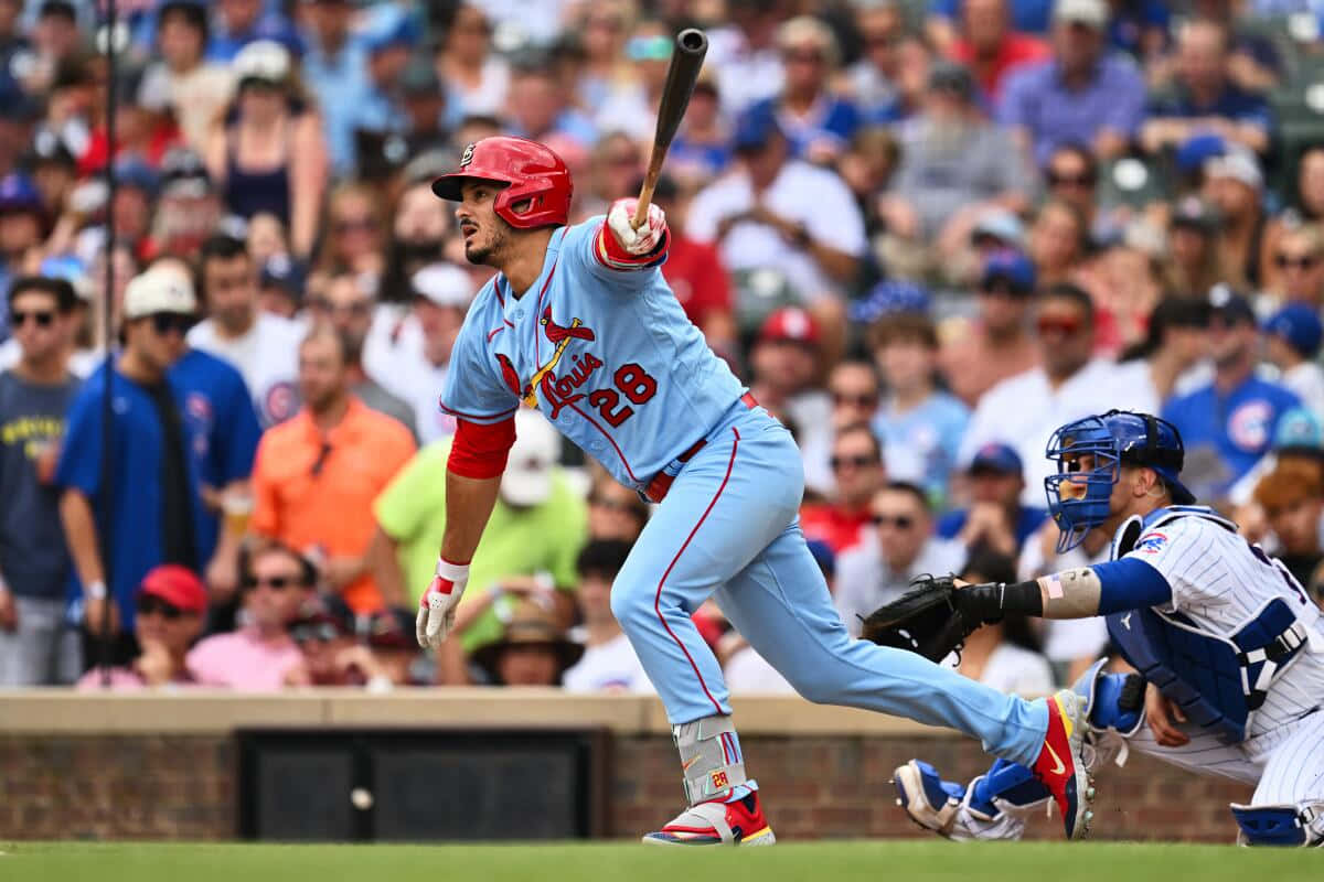 Baseball Player Swinging Bat Game Action Background