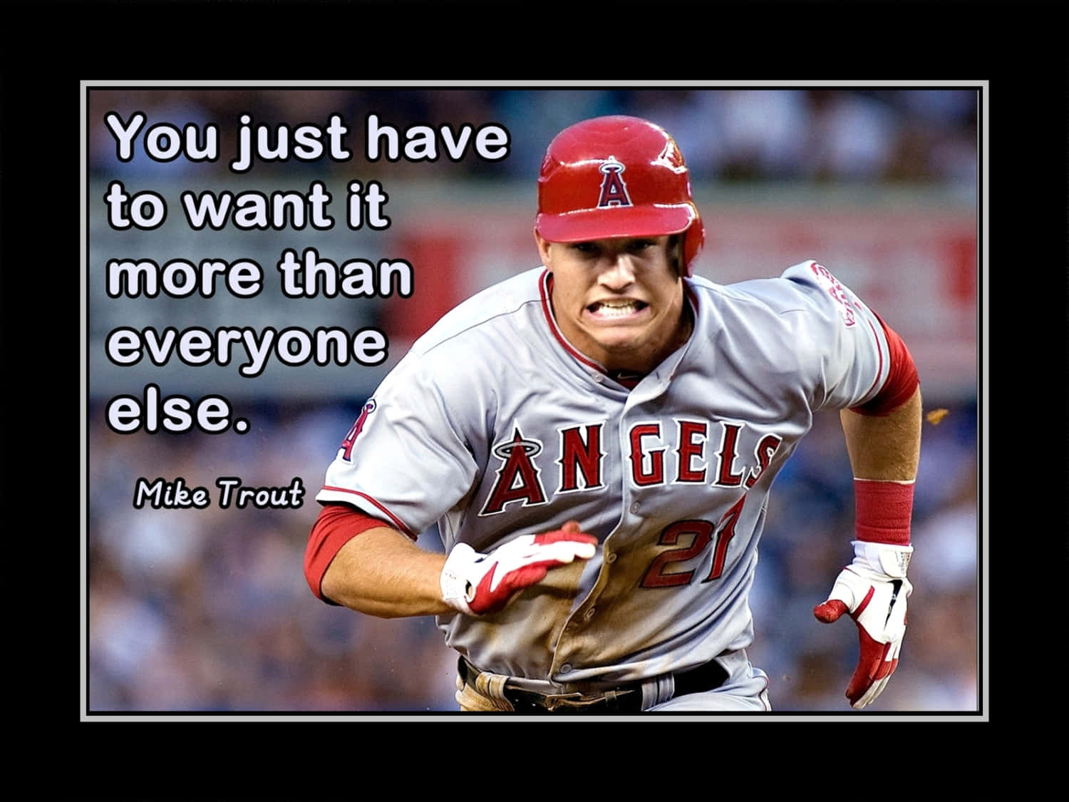 Baseball Quotes Mike Trout Running Background