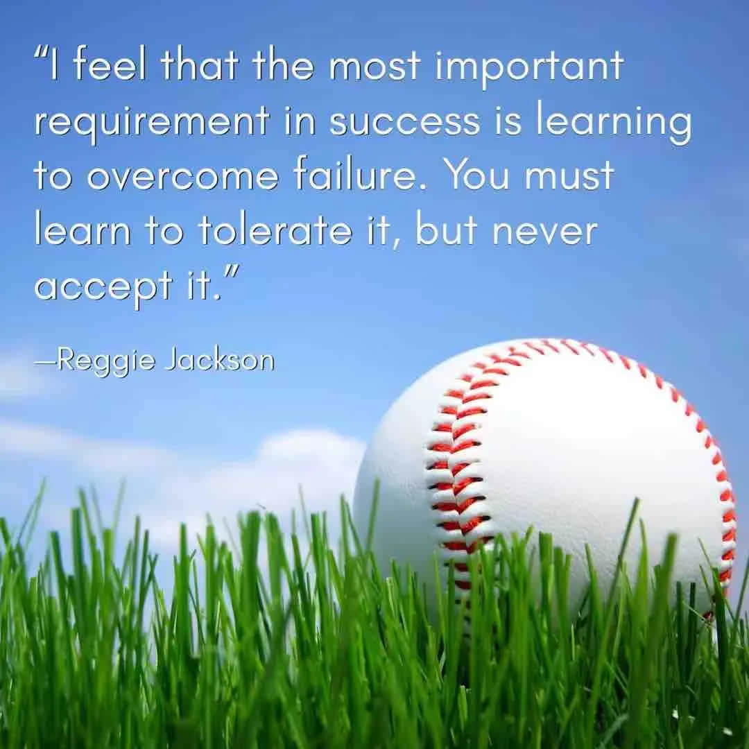 Baseball Quotes Reggie Jackson Overcome Failure Background