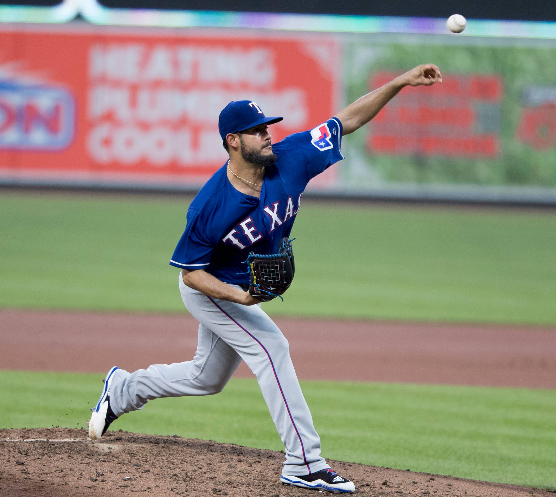 Baseball Throw By Martin Perez Background